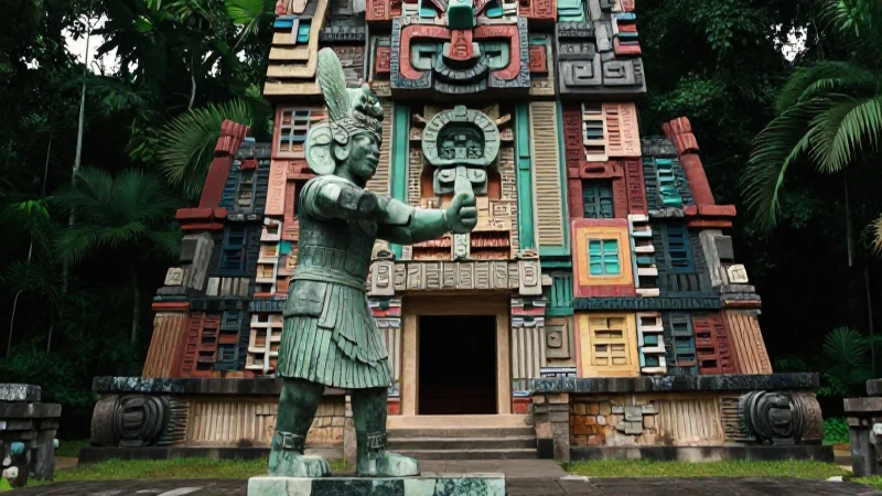 Tlazoltéotl: Diosa de la Fertilidad Azteca y Su Importancia 29 Escultura y ritual azteca en templo místico
