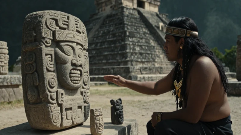 Qué es Tozoztontli y cuál es su importancia cultural 15 Prieste azteca observa artefactos en pirámide antigua