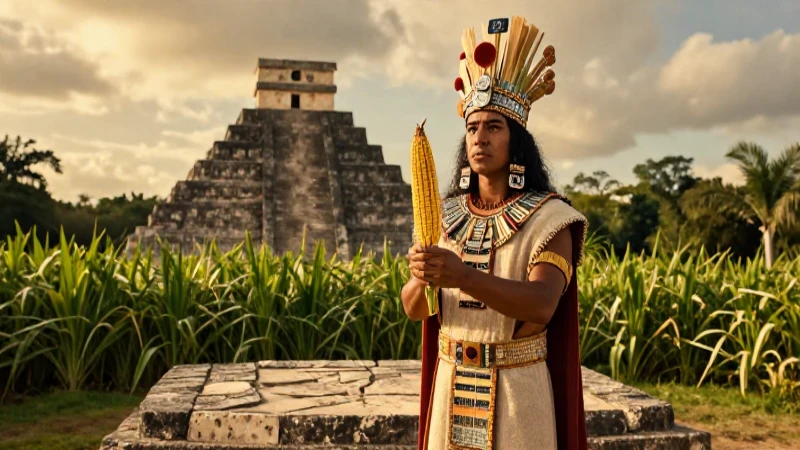 Qué es Tozoztontli y cuál es su importancia cultural 19 Sacerdote azteca ante pirámide en luz dorada
