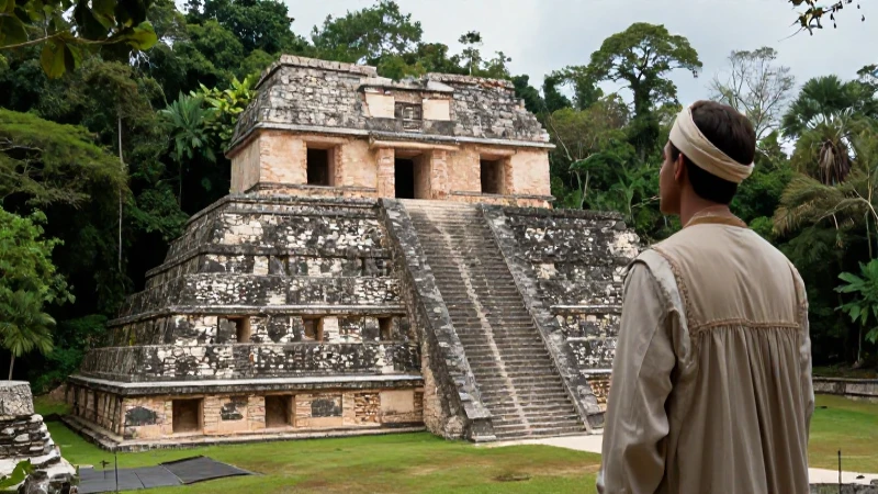 Quién fue Pakal y qué misterios guarda su tumba en Palenque 23 Noble Maya contempla el Templo de Palenque