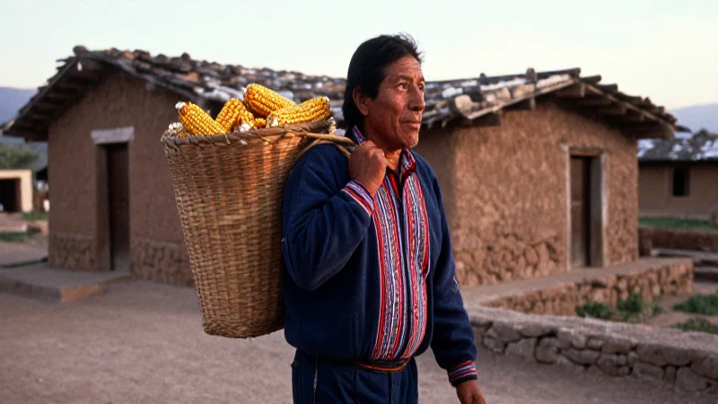 Tututepec: Claves de su economía y situación política actual 13 Hombre indígena con cesta en aldea de Oaxaca