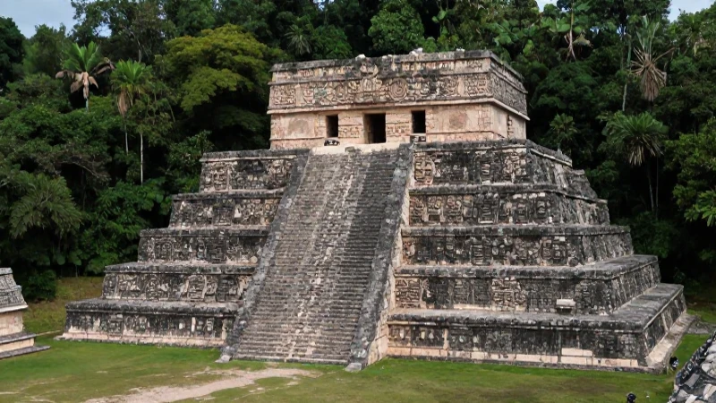 Pirámide Maya de Uaxactún antigua