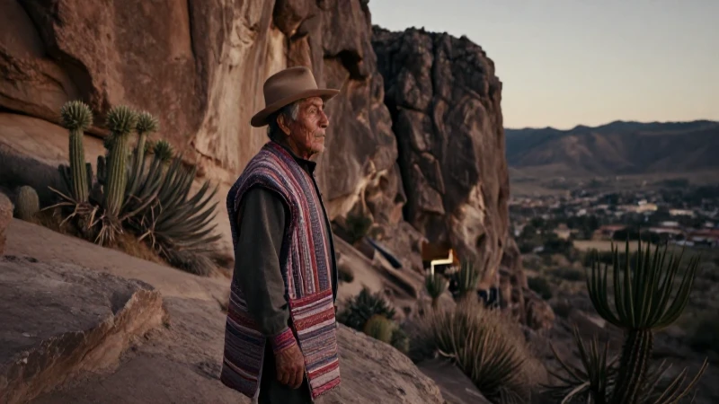 Anciano Mixteco en Tehuacán, naturaleza y cultura