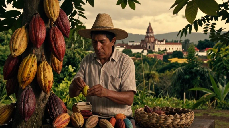 Cuáles son las variedades de cacao y su distribución global 22 Indígena cosechando cacao en selva colonial