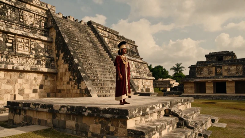 Cómo es la arquitectura y el trazo urbano de Tajín en Veracruz 59 Sacerdote zapoteco en Tajín al atardecer