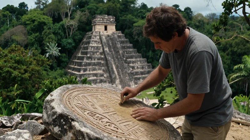 Arqueólogo Maya explora Yaxhá, Guatemala