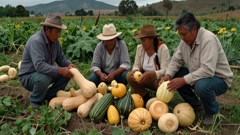 Qué tipos de zapallo existen en México y cuáles son sus nombres 37 Agricultor inspecciona zapallos ancestrales en campo