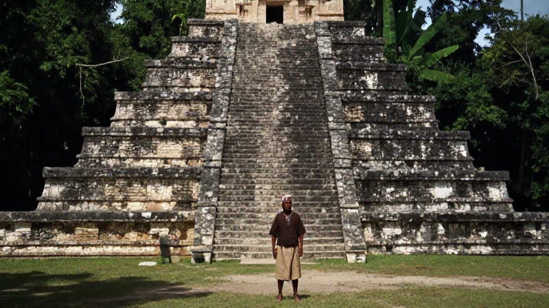 Figuras en la antigua Tecoaque bajo la luz dramática