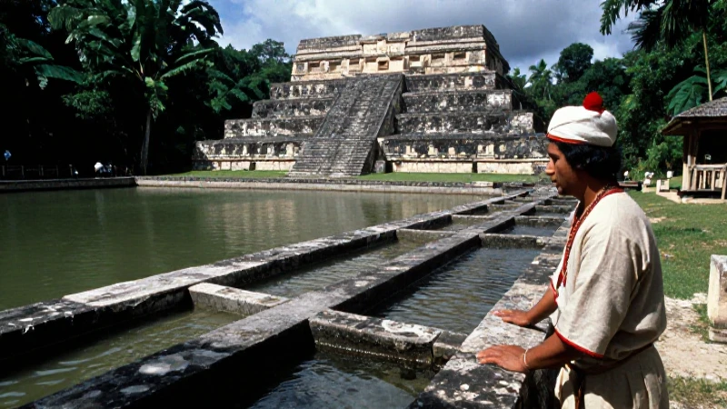 Arquitecta maya supervisando sistema de agua en El Mirador