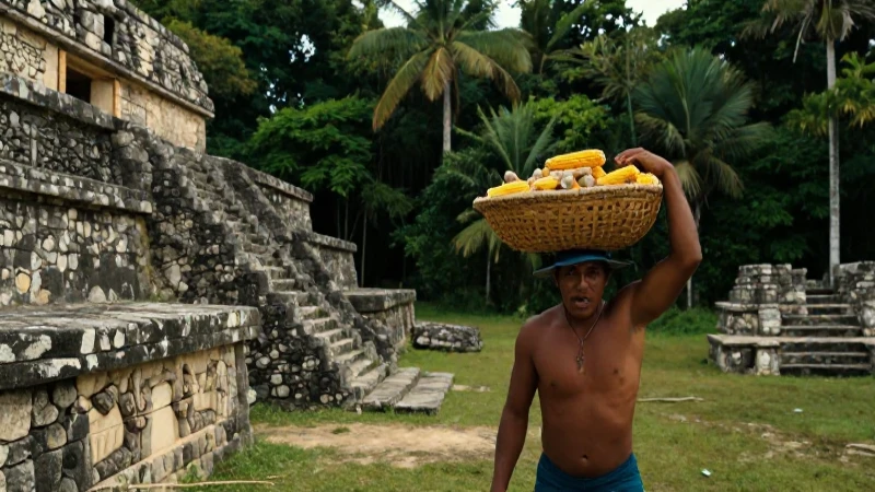 Agricultor Olmec con maíz en San Lorenzo