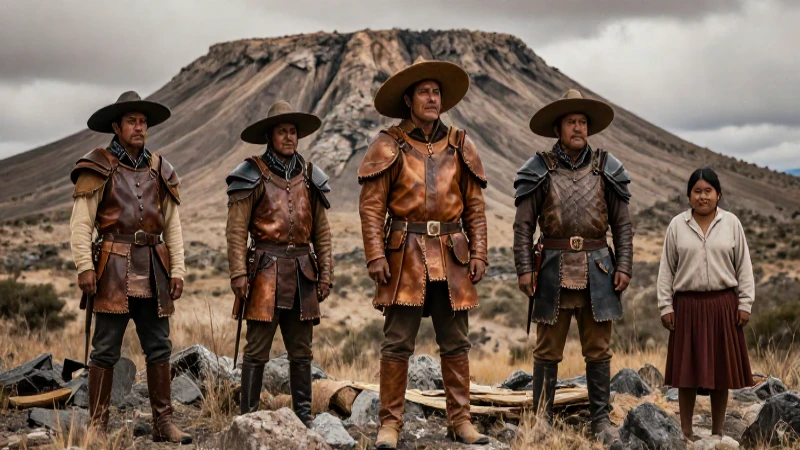 Conquistadores e indígenas en el árido Cerro de Teúl