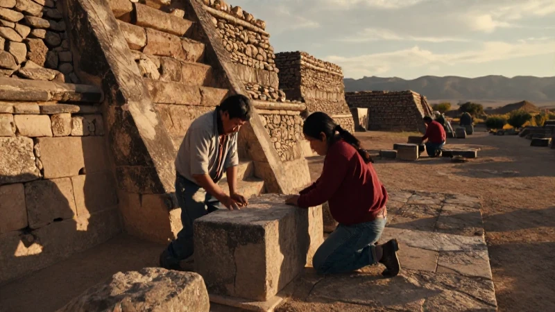 Se reabren al público las zonas arqueológicas de Zacatecas 6 Indígenas tallan ruinas mesoamericanas con luz dorada